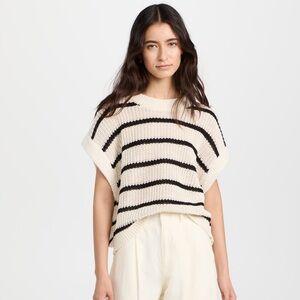 Apiece Apart Oliva Striped Knit Linen Vest XS/S